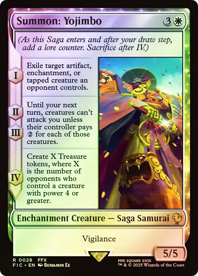 mtg final fantasy yojimbo Summon: (Borderless) [FINAL Commander] not actual card. FIC] Summon: Yojimbo : r/magicTCG