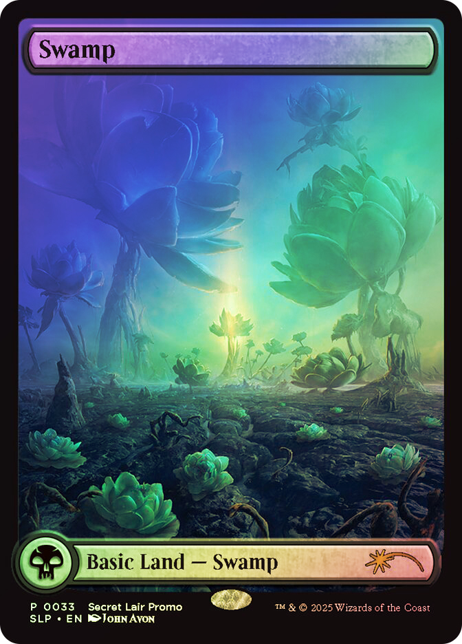 MtG SLP 0033 沼 / Swamp Foil Magic Con Swamp Promo - Secret Lair Showdown (SLP) #33 - MagicCon 2025