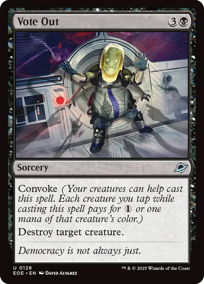 mtg voting cards Vote Out | Edge of Eternities