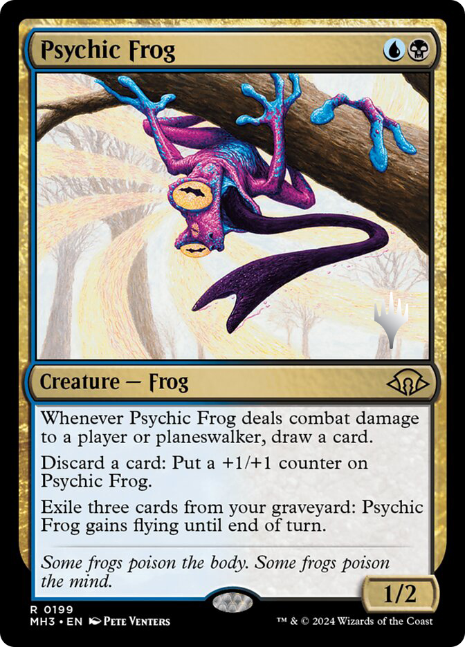mtg プレイマット 超能力蛙 サインド Pete Venters ウルトラプロ PsychicFrog__22456.1755028171.