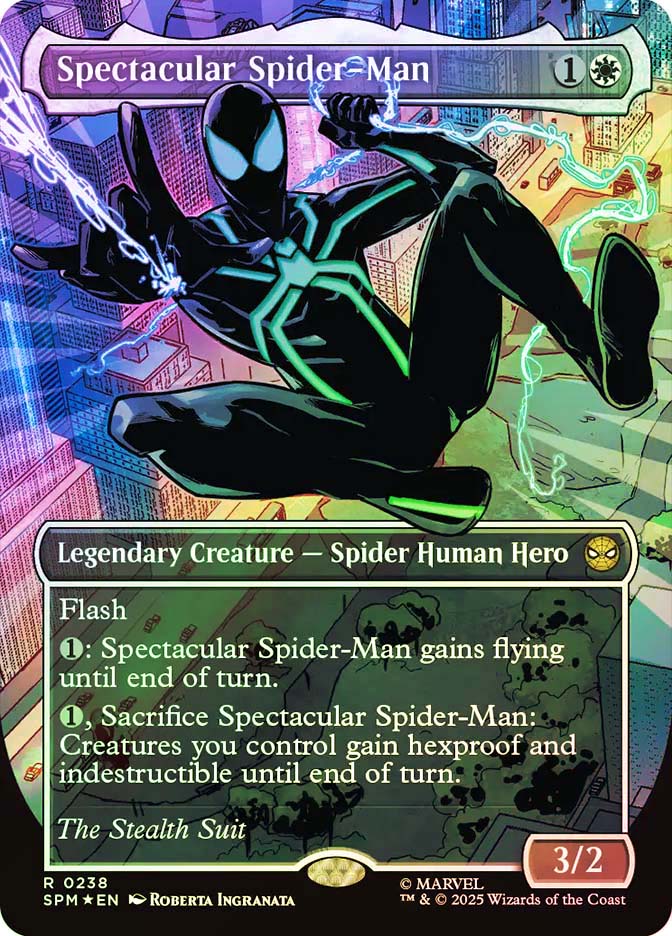 Spectacular Spider-Man テクスチャーfoil Spectacular Spider-Man (Stealth) (#238) (Borderless