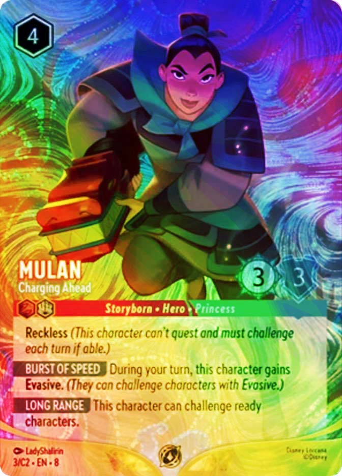 Mulan Charging Ahead ディズニーロルカナ　DLCプロモ Mulan - Charging Ahead (Foil) - Disney Lorcana Promo Cards