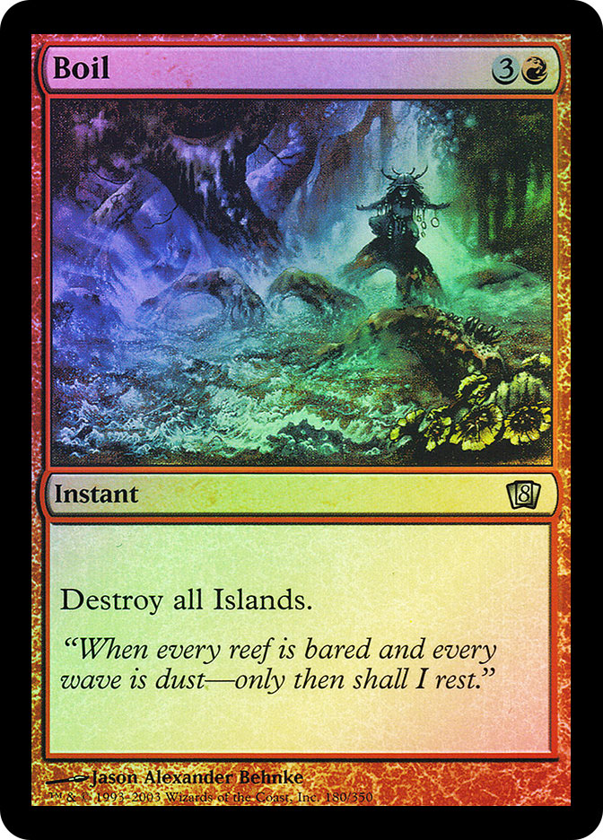 boil mtg card Magic The Gathering - Mint / near mint condition trading card Boil | 8th Edition |