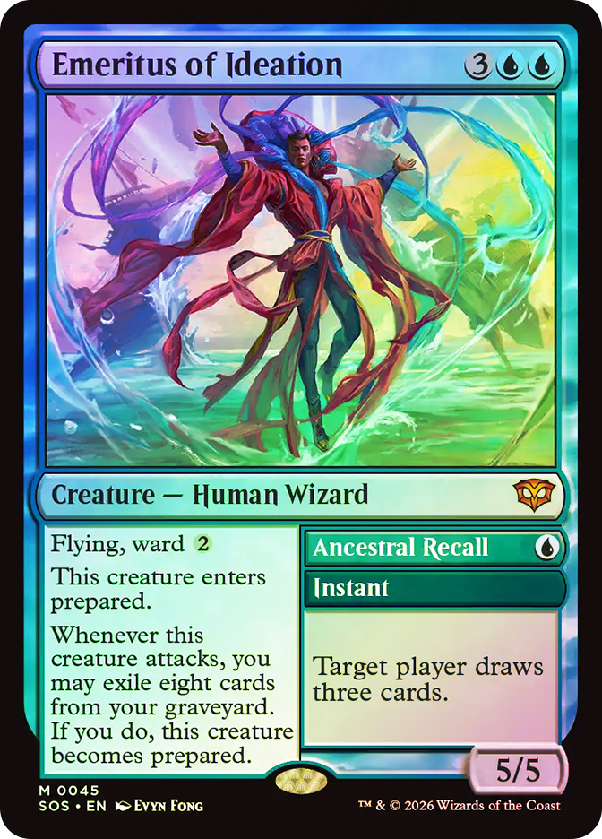Emeritus of Ideation // Ancestral Recall | Secrets of Strixhaven