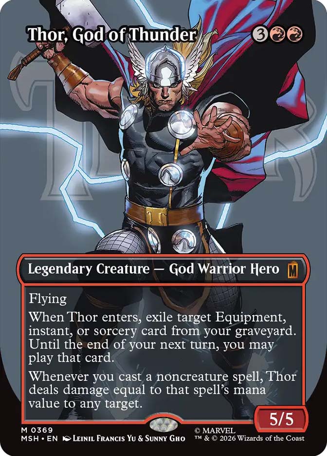 【激レア】⭐THOR ⭐カード　MARVEL　Card　マーベルカード Thor, God of Thunder | Marvel Super Heroes | Star City Games
