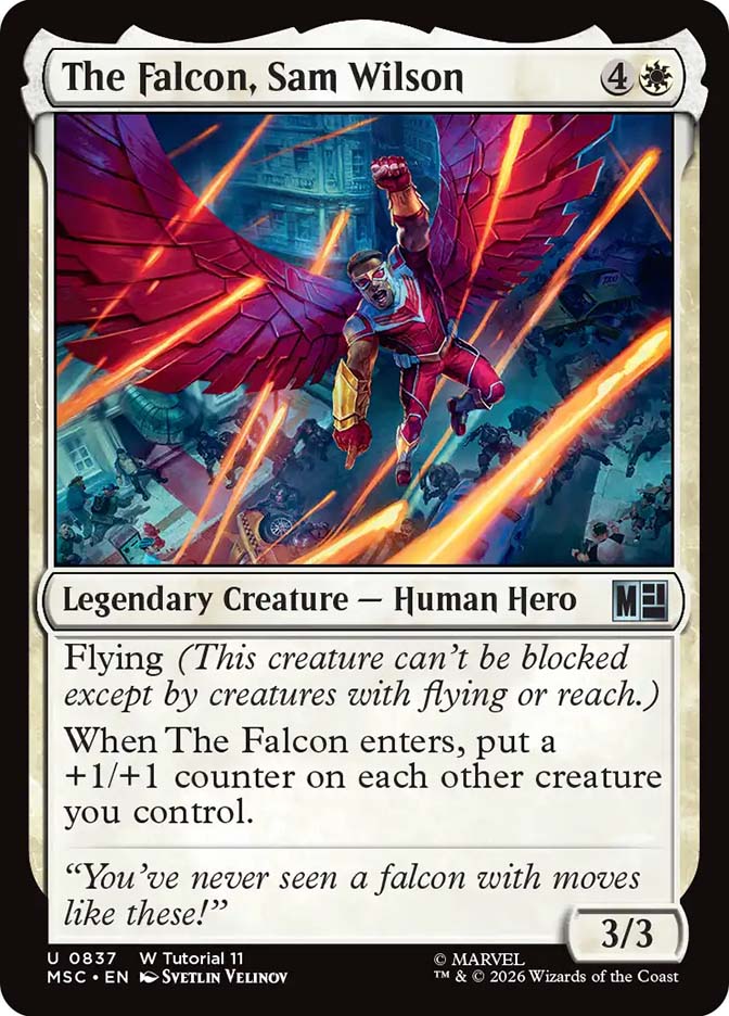 その他 L GEAR SOLID TRADING CARD FALCON 049 The Falcon, Sam Wilson | Marvel Super Heroes Commander | Star City