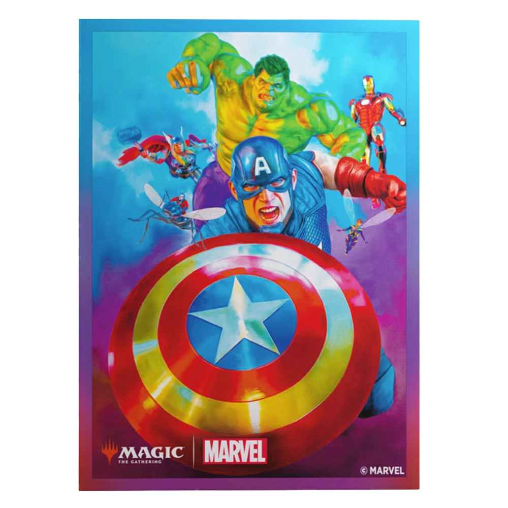captain america card sleeves Gamegenic America, Team Leader (105ct) 65 matte finish sleeve keeps glare down for fun gameplay Bushiroad Sleeve Collection HG Vol.3242: