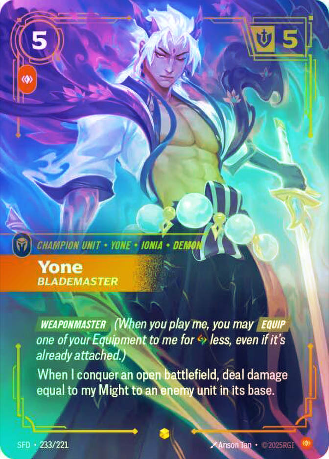 その他 Riftbound - Yone BLADEMASTER 233/221 Yone - Blademaster | Spiritforged | Star City Games
