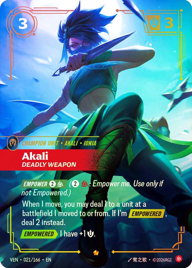 Akali - Deadly Weapon | Vendetta | Star City Games