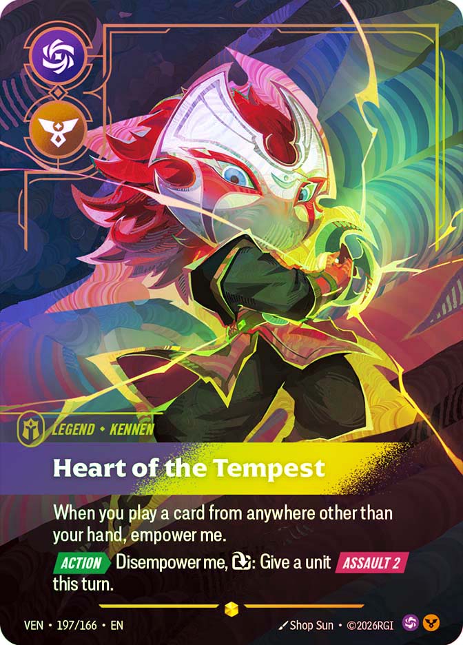 その他 Riftbound Kennen VEN 197*/166 Kennen - Heart of the Tempest | Vendetta | Star City Games