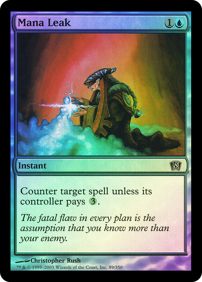 mtg マナ漏出 Mana Leak  foil サインド Mana Leak FOIL , Double Masters 2022 , NM , MTG, FREE