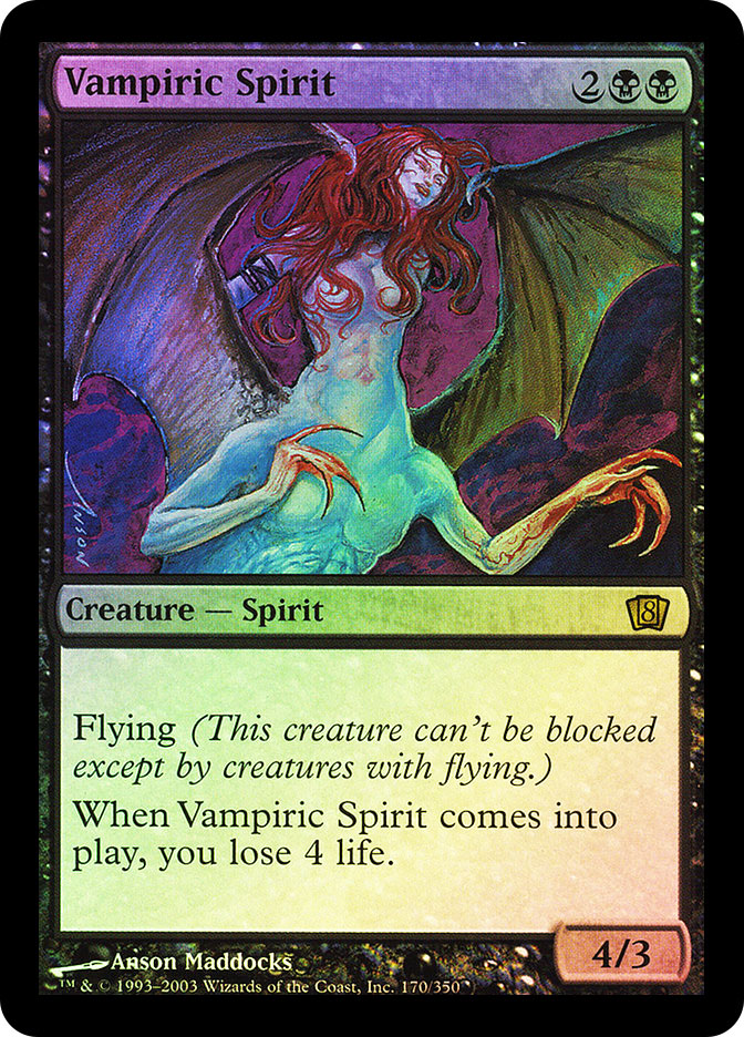 MTG　吸血のスピリット　Vampiric Spirit　オーバーサイズ　プロモ Vampiric Spirit | 8th Edition | Star City Games