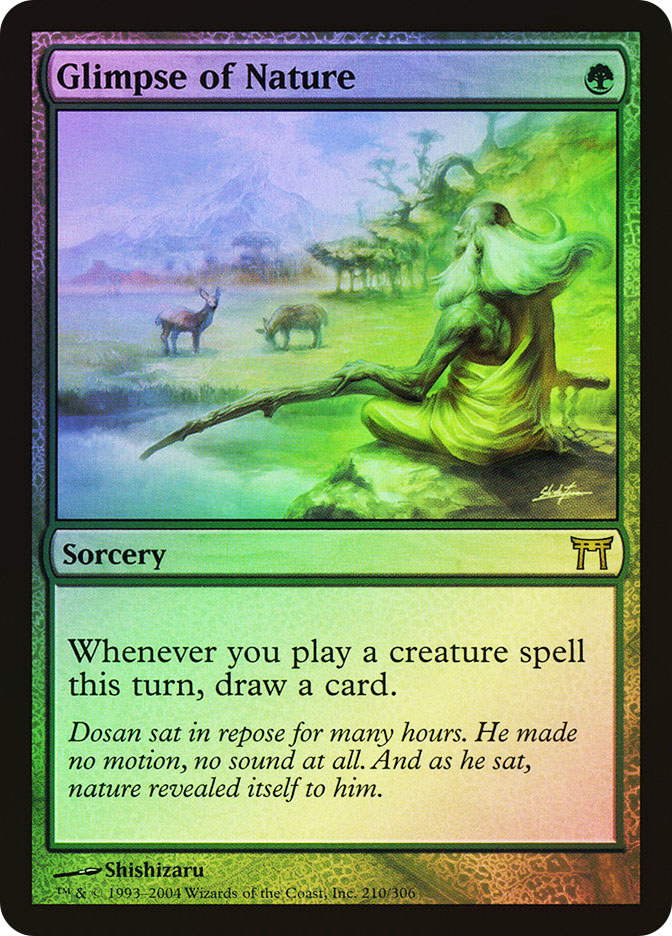 MTG 垣間見る自然/Glimpse of Nature 英語版FOIL 1枚 GlimpseOfNature__88844.