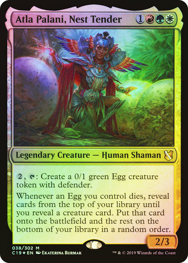 atla mtg commander deck Palani, Nest Tender Put that card onto the battlefield and the rest on the bottom of your library in a random order MTG Proxy 100+ Card Commander