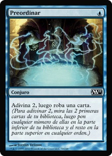 mtg cards in spanish Magic: The Gathering - First flight (white-blue) Preordain | Magic 2011 -