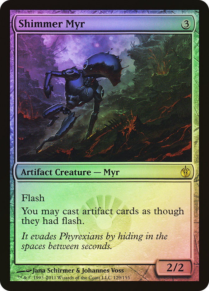 MTG FOIL Shimmer Myr - Mirrodin Besieged #129 | eBay