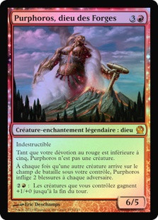 thumbnail image 2 of Purphoros, God Of The Forge – Borderless Custom Art Card For EDH / Playtest – Near Mint 2 of 6