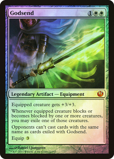 godsend mtg card [Journey into Nyx] A single individual card from the Magic MTG Godsend Journey Into Nyx