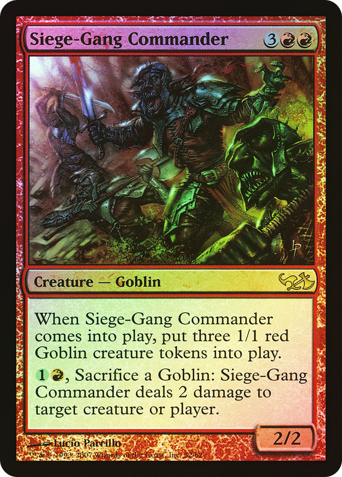 MTG FOIL Siege-Gang Commander - Duel Decks: Elves vs. Goblins #032