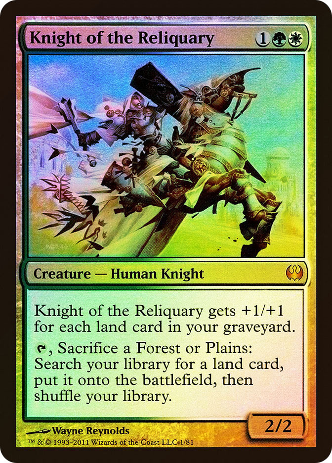 MTG FOIL Knight of the Reliquary - Duel Decks: Knights vs. Dragons