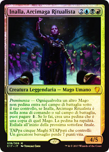 mtg inalla commander deck Archmage Ritualist Strategy Dragon imbues strength into dragons from every corner of the Multiverse so that they may rain endless fire and destruction upon the enemies of dragonkind Inalla, Archmage Ritualist (foil) (oversized)