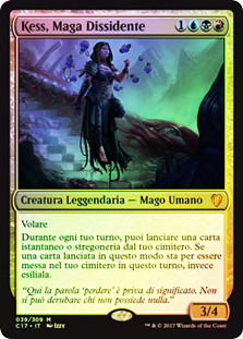 mtg kess commander deck Kess, Dissident Mage | 2017 - Italian If a card cast this way would be put into your graveyard MTG Magic the Gathering Commander