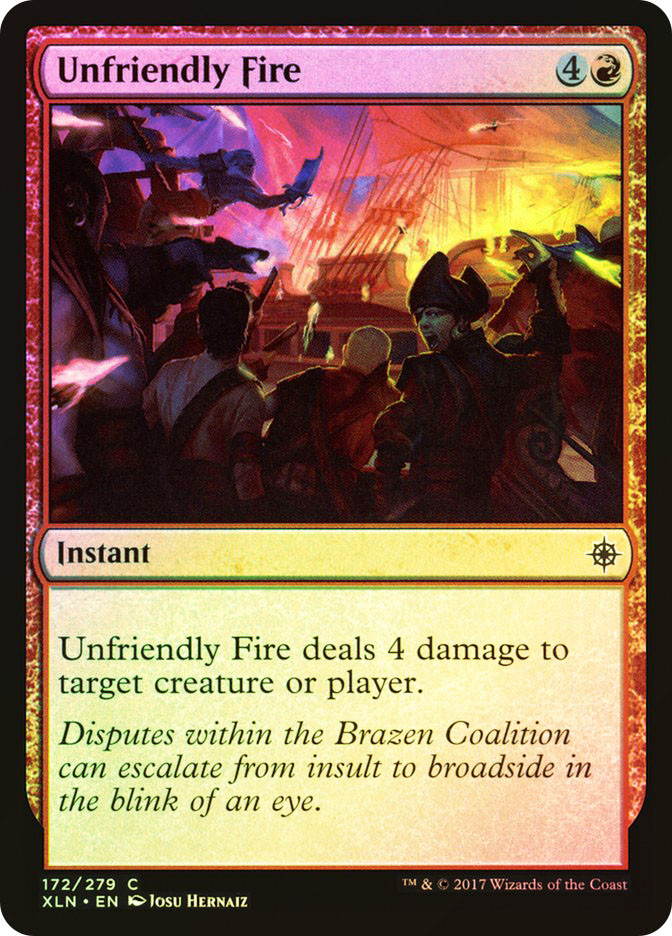 MTG FOIL Unfriendly Fire - Ixalan #172 | eBay