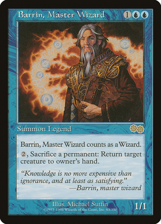 マジックザギャザリングバインダーUrza's Saga & Destiny MTG Barrin, Master Wizard - Urza's Saga #063 | eBay