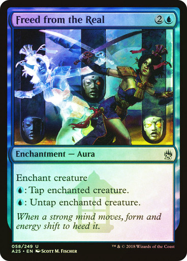mtg cards like freed from the real [58] [Masters 25] [Foil]  Face to Face Games Dress up like all your favorite Planeswalkers Freed from the Real (foil)
