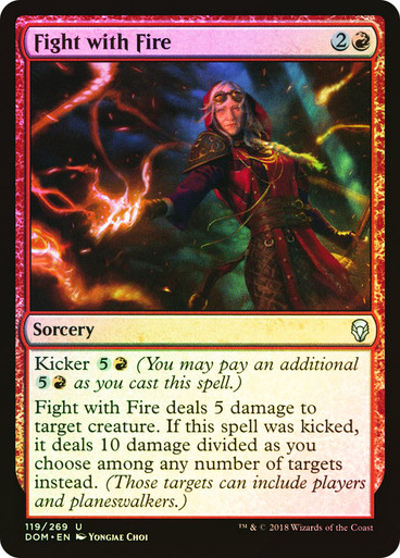 mtg red fight cards Fight with Fire | Dominaria