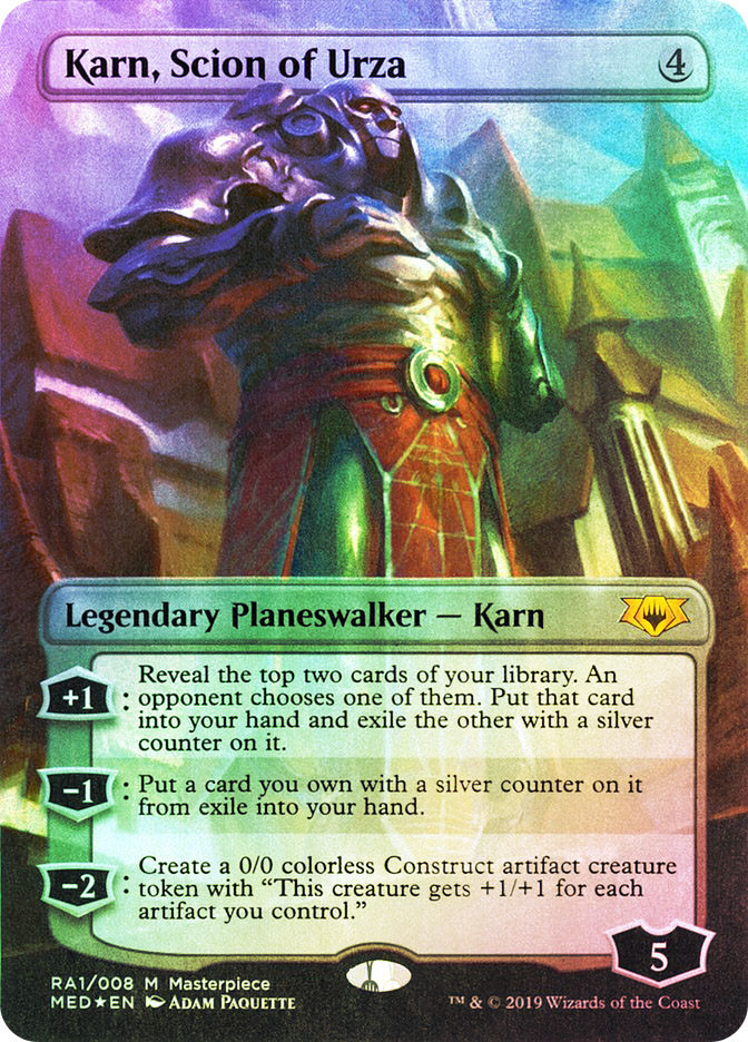 MTG foil ダク•フェイデン　MED RNA KarnScionOfUrza__03541.