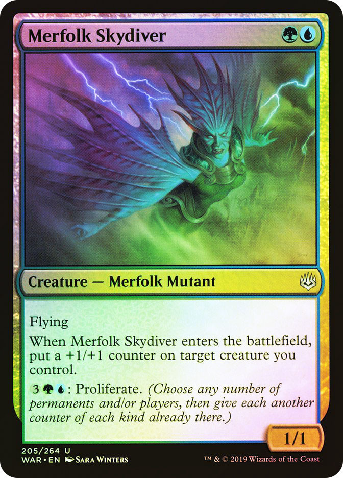 MTG FOIL Merfolk Skydiver - War of the Spark #205 | eBay