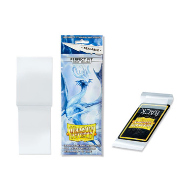 Black Dragon Shield Dragon Shield Perfect Fit Clear Card Sleeves (100ct) - Japanese  Size, 100m Thick Dragon Shield Card Sleeves