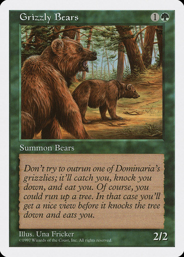MTG アルファ　灰色熊　Grizzly Bears Grizzly Bears · Revised Edition (3ED) #201 · Scryfall Magic