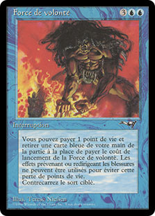 mtg french cards Force of Will | Alliances - if an opponent controls more lands than you Commander Magic: The Gathering Final