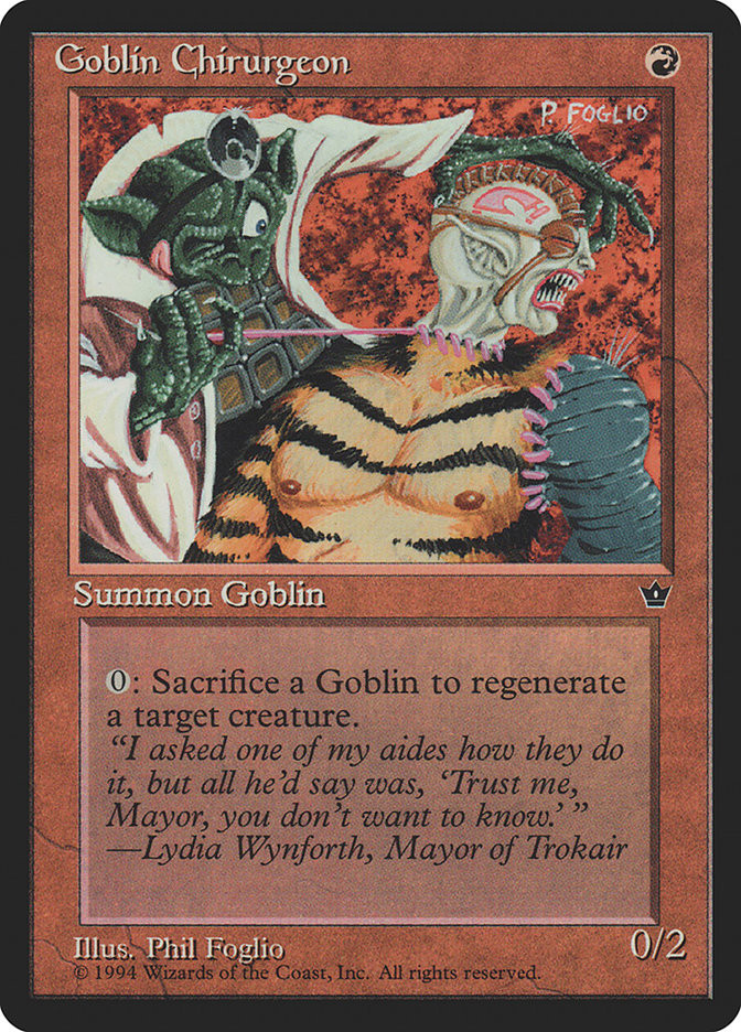 MTG Goblin Chirurgeon(Phil Foglio) - Fallen Empires #054b | eBay