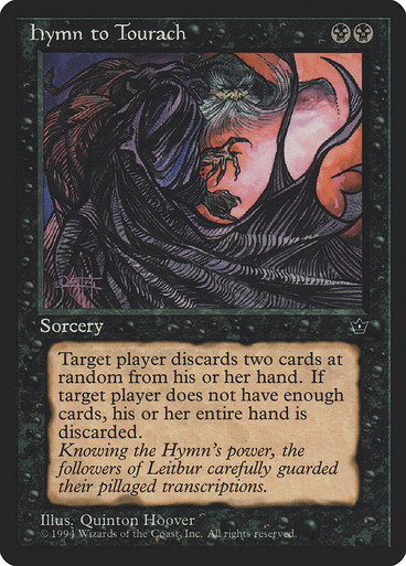 MTG_ Hymn to Tourach 4枚セット【拡張アート】 Hymn to Tourach - Liz Danforth - Signed by the Artist - MTG
