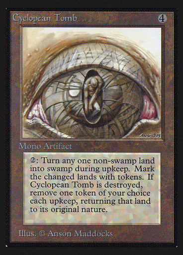 マジック：ザ・ギャザリング MTG Cyclopean Tomb LEB Inked CyclopeanTomb__33738.