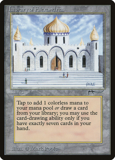 MTG アラビアンナイトLibrary of Alexandria PSA 7 Library of Alexandria Arabian Nights PSA 7 Mtg Magic the
