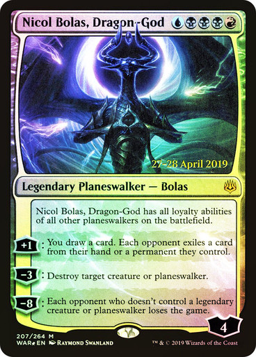 Nicol Bolas, Dragon-God (Prerelease) (War of the Spark) | Promo 