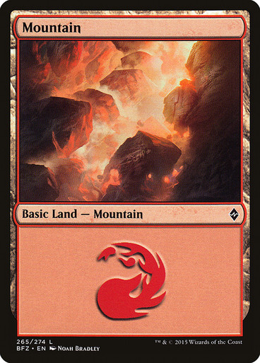 MTG マジック Mountain (#265) (Regular Art) | Battle for Zendikar | Star