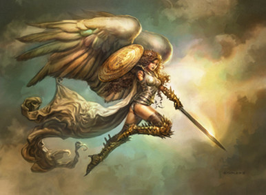 Greg Staples Lithograph - Angel Series - Archangel of Strife