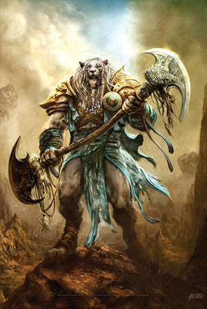 Aleksi Briclot Lithograph - Lorwyn - Ajani Goldmane | Star City Games