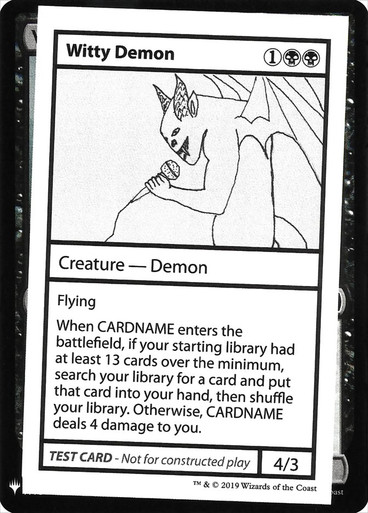 初版　mtg Witty Demon　3枚　ミステリーブースター　テストカード Witty Demon | Mystery Booster - Test Cards (Symbol) | Star City Games