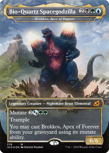 Brokkos, Apex of Forever (Bio-Quartz Spacegodzilla) (Borderless 