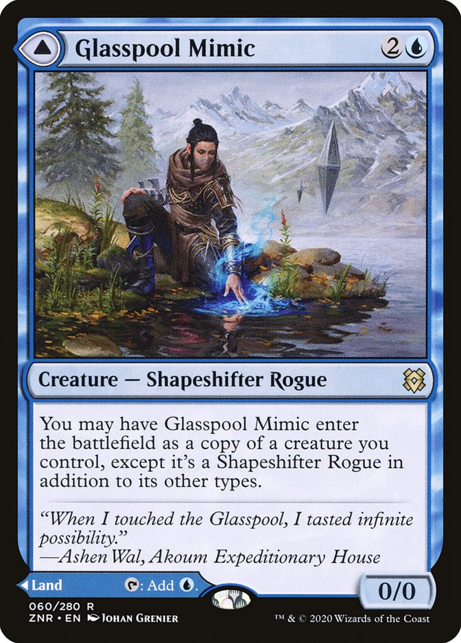 MTG Glasspool Mimic // Glasspool Shore - Zendikar Rising #060 | eBay