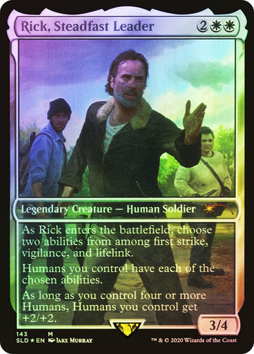 mtg rick grimes card The Walking Dead As Rick enters the battlefield mtg the walking dead card