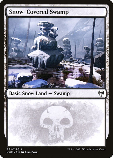 1475) foil 冠雪の沼/Snow-Covered Swamp 5枚