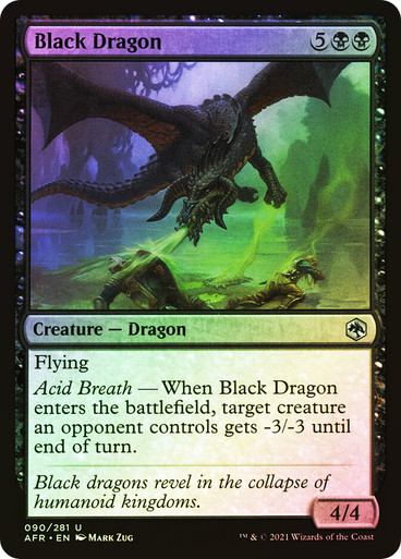 mtg black dragon cards Magic: the Gathering - Black Dragon (291) - Borderless main image 1
