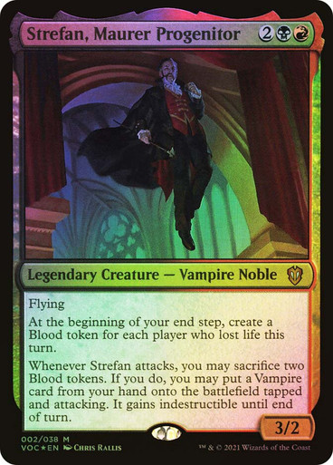 mtg strefan commander deck Magic the Gathering you may put a Vampire card from your hand onto the battlefield tapped and attacking Deck commander Strefan, Maurer Progenitor